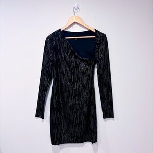 Black velvet dress with rhinestones